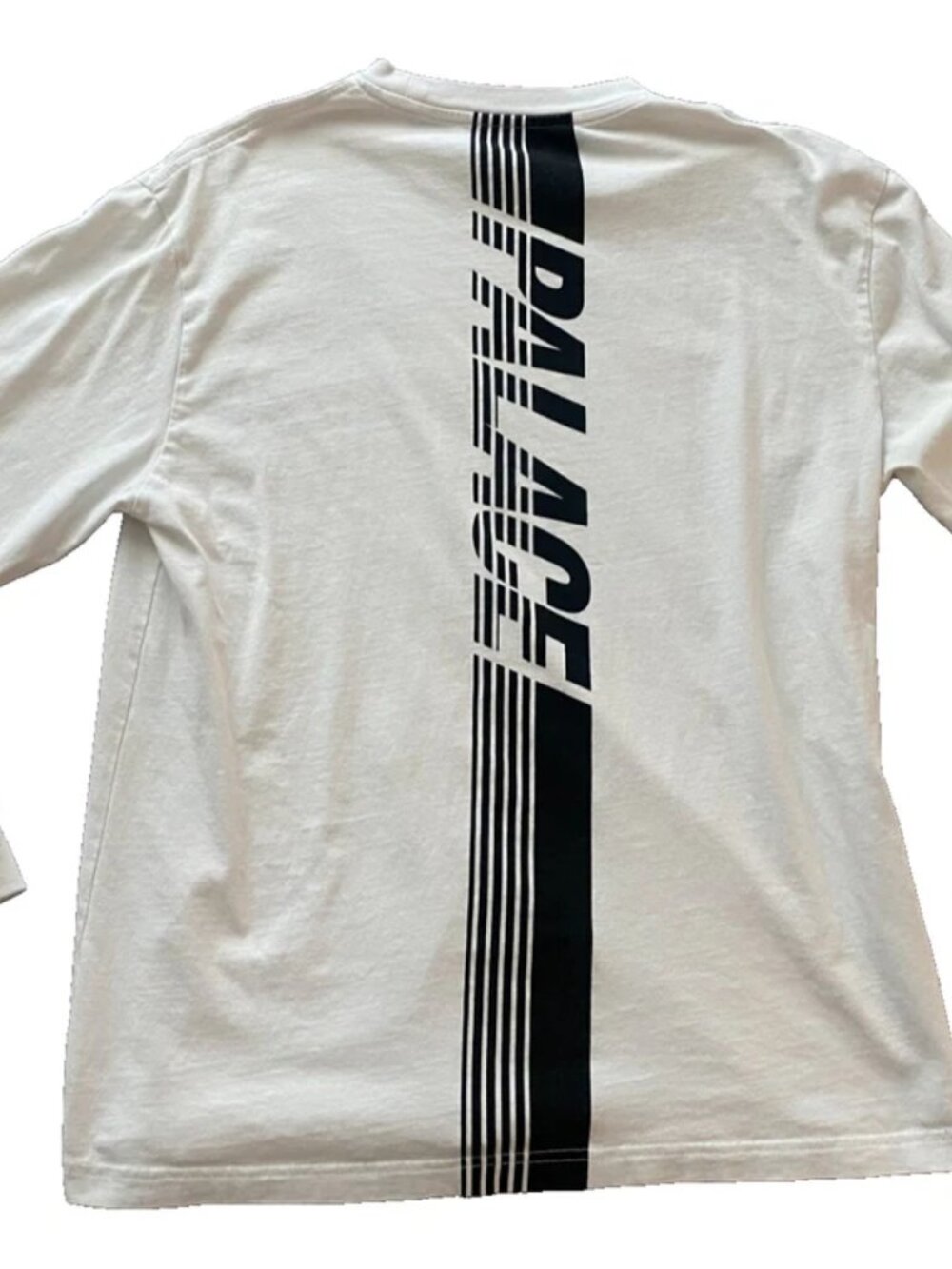 Palace White Racing Graphic Spellout Long Sleeve T-Shirt